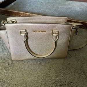 MK Gold Satchel